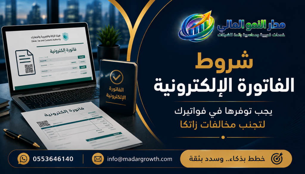 شروط الفاتورة الإلكترونية