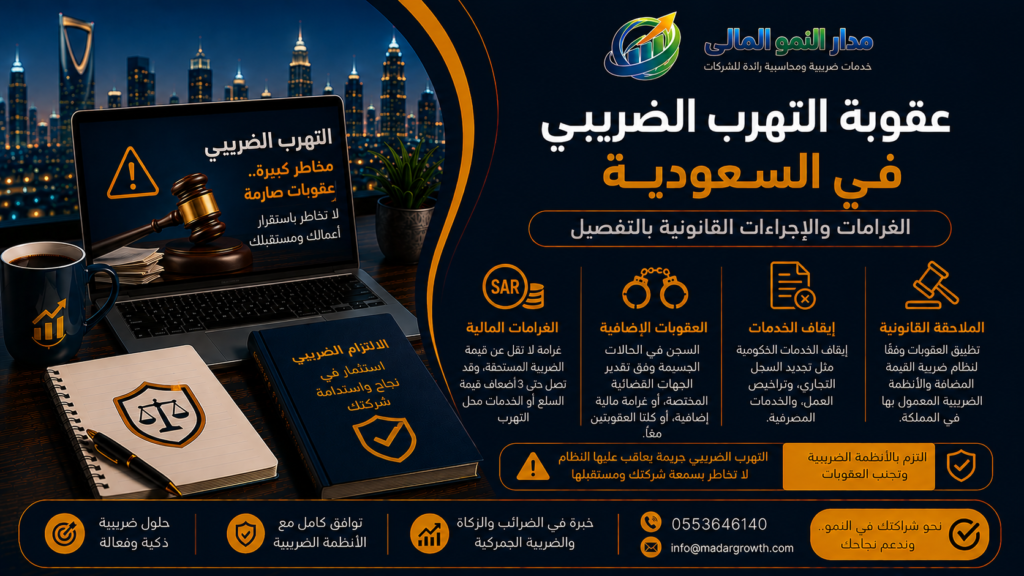 عقوبة التهرب الضريبي في السعودية