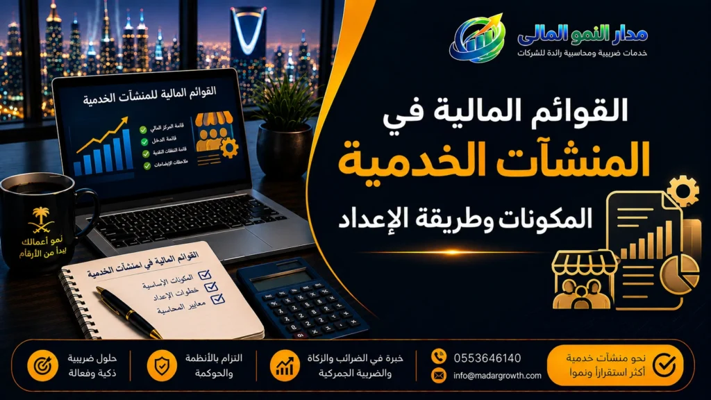 القوائم المالية في المنشآت الخدمية