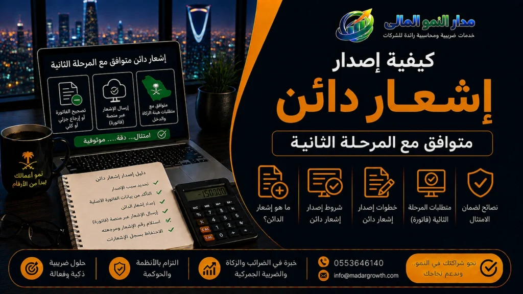 كيفية إصدار إشعار دائن متوافق مع المرحلة الثانية