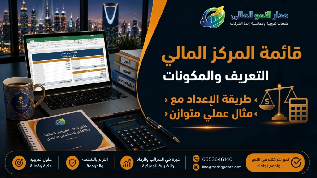 قائمة المركز المالي | التعريف والمكونات وطريقة الإعداد مع مثال عملي متوازن