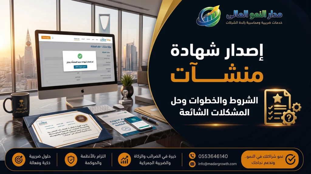 إصدار شهادة منشآت | الشروط والخطوات وحل المشكلات الشائعة